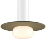 Pillar Small White Glass Ball Modular Flush Mount Green By DALS