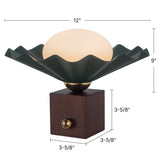 Pine Green 12inch Furrow Table Lamp by Alora Lighting Dimensions