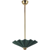 Pine Green 16inch Furrow Pendant by Alora Lighting