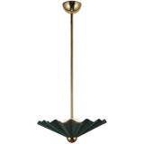 Pine Green 16inch Furrow Pendant by Alora Lighting