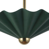Pine Green 16inch Furrow Pendant by Alora Lighting Details