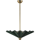 Pine Green 25inch Furrow Pendant by Alora Lighting