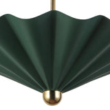 Pine Green 25inch Furrow Pendant by Alora Lighting Details