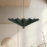 Pine Green 25inch Furrow Pendant by Alora Lighting