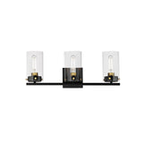 Pinn Bath Vanity Light Black / Satin Brass by Maxim Lighting
