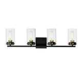 Pinn Bath Vanity Light Black / Satin Brass by Maxim Lighting