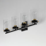 Pinn Bath Vanity Light Black / Satin Brass by Maxim Lighting