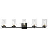 Pinn Bath Vanity Light Black / Satin Brass by Maxim Lighting