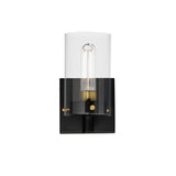 Pinn Wall Sconce Black / Satin Brass by Maxim Lighting