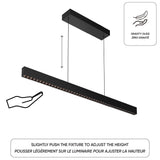 Pinpoint Multi-Spot Linear Pendant Medium By DALS - Front View