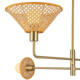 Piper Chandelier Brushed Gold By Alora - Detailed View