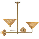 Piper Chandelier Brushed Gold By Alora - Front View