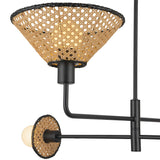 Piper Chandelier Matte Black By Alora - Detailed View