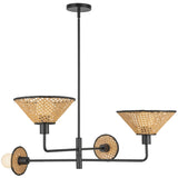 Piper Chandelier Matte Black By Alora - Front View