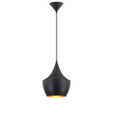 Piquito Pendant Light by Eurofase - Matte Black with Gold-Black Mix Interior