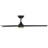 Pisces Fan Soft Brass Matte Black By Modern Forms - Side View