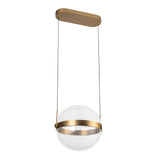 Pisces Pendant Light Brushed Gold Light Guide By Kuzco Side View