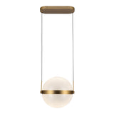 Pisces Pendant Light Brushed Gold Light Guide By Kuzco With Light
