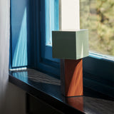 Pivot Portable Lamp Rusty Mint By And Tradition Lifestyle View1