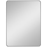 Planer Mirror Large Midnight Black By Generation Lighting - Front View1