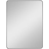 Planer Mirror Large Midnight Black By Generation Lighting - Front View2
