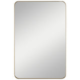 Planer Mirror Small Burnished Brass By Generation Lighting - Front View