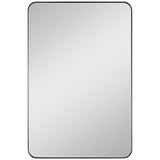 Planer Mirror Small Midnight Black By Generation Lighting - Front View2