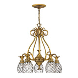 Plantation Small Single Tier Chandelier - Burnished Brass - by Hinkley