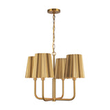 Plisse Chandelier — 23 Inch, Aged Gold