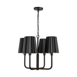 Plisse Chandelier — 23 Inch, Matte Black