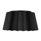 Plisse Flush Mount — Matte Black