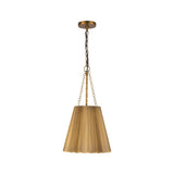 Plisse Pendant — 12 Inch, Aged Gold