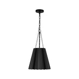 Plisse Pendant — 12 Inch, Matte Black