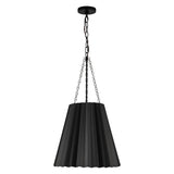 Plisse Pendant — 16 Inch, Matte Black