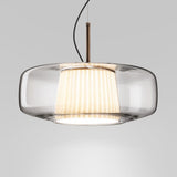 Plisse Suspension by Vistosi, Finis: Bronze, Color: Crystal,| Casa Di Luce Lighting