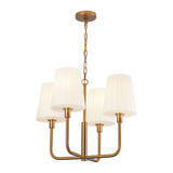 Plisse White Shade Chandelier — Chandelier