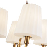 Plisse White Shade Chandelier — Chandelier