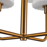 Plisse White Shade Chandelier — Chandelier