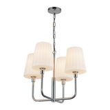 Plisse White Shade Chandelier — Chandelier