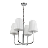 Plisse White Shade Chandelier — Chandelier