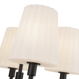 Plisse White Shade Chandelier — Chandelier