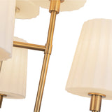 Plisse White Shade Chandelier — Chandelier