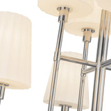 Plisse White Shade Chandelier — Chandelier
