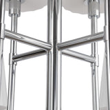 Plisse White Shade Chandelier — Chandelier