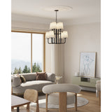 Plisse White Shade Chandelier — Chandelier