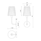 Plisse White Shade Wall Sconce — Wall Sconce