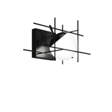 Plot Frame AP 1 Wall Light by Vistosi, Finis: Matte Black, Color: White Glossy,| Casa Di Luce Lighting