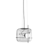 Plot Pendant Light by Vistosi, Color: Crystal/Black, ,| Casa Di Luce Lighting