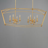 Plumette Linear Suspension Gold Leaf by Maxim Lighting
