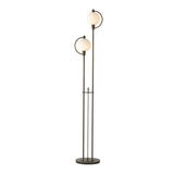 Pluto Floor Lamp, shown in Bronze, Opal Glass, by Hubbardton Forge